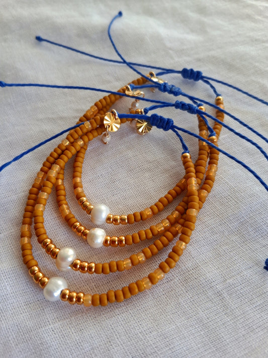Sailors Gold Pearl Bracelet