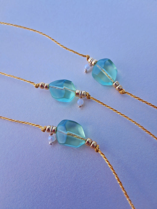 Tide Glass Anklet |  Handmade Beach Anklet